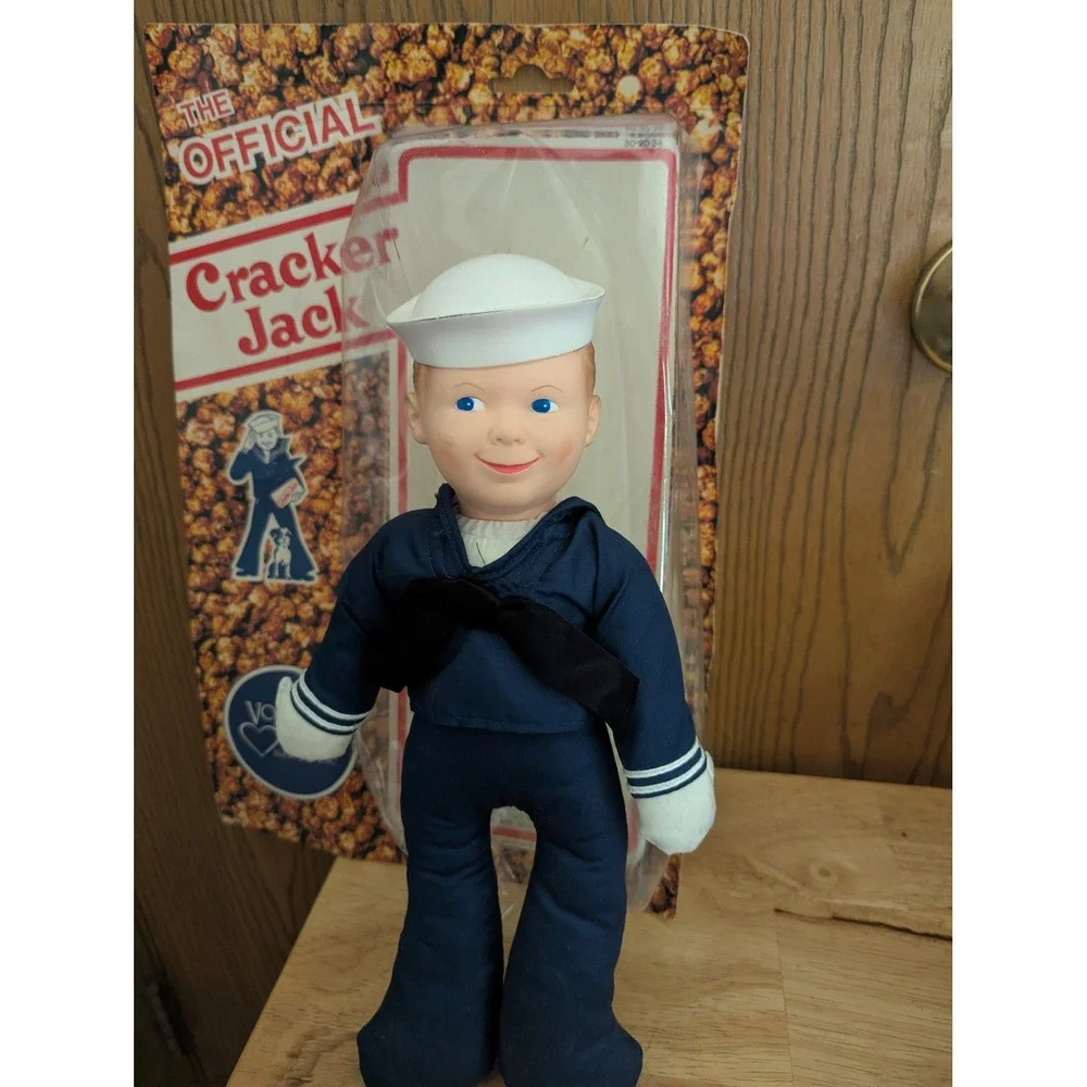 VTG Cracker Jack Collectible Doll Plush w/ Vinyl Head Sailor Boy 12